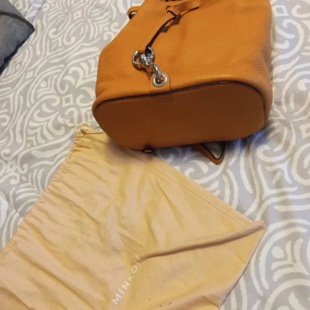 Rebecca Minkoff Brown Leather Drawstring Backpack